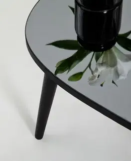 Konferenční stolek Gusto Black s tmavým sklem