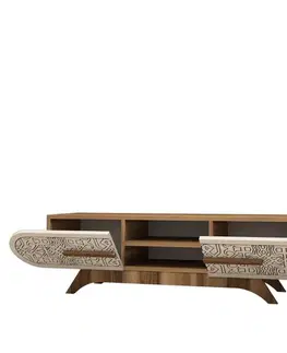 TV stolek Defne - Walnut Cream
