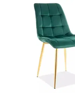 Signal Jídelní židle CHIC VELVET | zlaté nohy Barva: Béžová / Bluvel 28