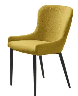 Estila Jídelní židle Shariq, žluté buklé