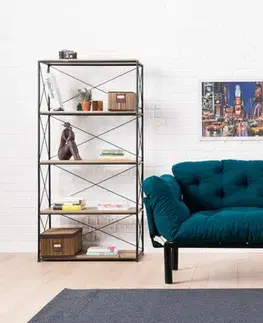 Dvoumístná rozkládací pohovka Nitta - Petrol Blue