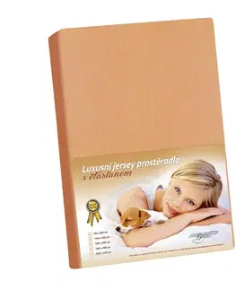 Bellatex Jersey prostěradlo s elastanem lososová, 120 x 200 cm