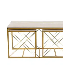 Konferenční stolek Defne Gold Travertine