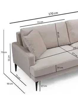 Dvoumístná pohovka Papira 2 Seater - Beige
