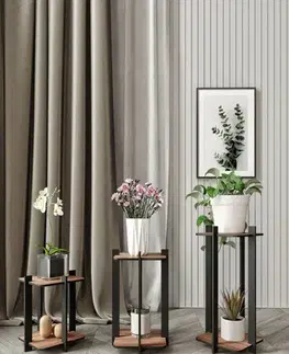 Wooden Plant Stand Flower Desk Square - Walnut