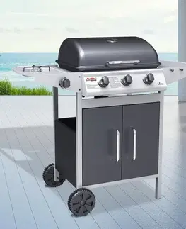 Avenberg Plynový BBQ gril s bočním hořákem Boston, 107,9 x 49,7 x 96,2 cm