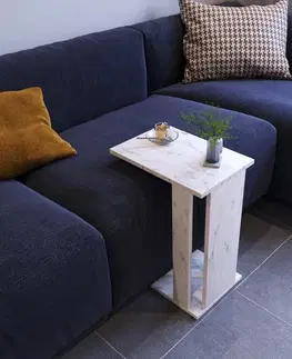 Odkládací stolek / Příruční stolek Pasific C - White, Black