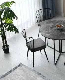 Sada jídelních židlí Yildiz Anthracite Black, 2 ks, 2 ks