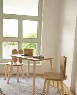 Kid's Table Set Bunny Two Chair Set - Brown