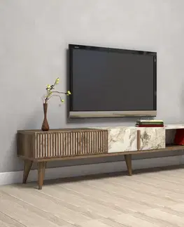 Televizní stolek Milan White Marble