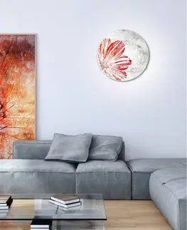 Stropní lampa s pružinou E27 červená