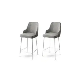 Sada barových židlí Enox Grey and White, 2 ks, 2 ks