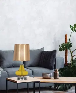 Aladinova 35cm jantarová stolní lampa
