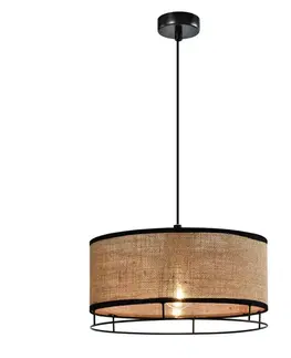 Stropní lampa Ardi černá 1x40W E27 žluté stínidlo