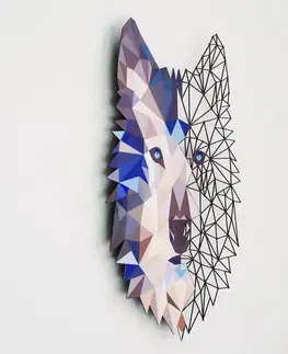 Dekorativní kovový doplněk na zeď Metal Wolf Wall Art - APT721