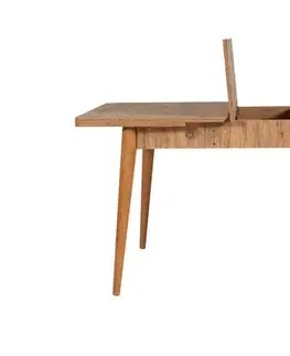Jídelní set s rozkládacím stolem a židlemi (6 kusů) Vina - Atlantic Pine, Anthracite