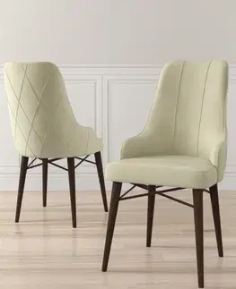 Sada židlí (4 kusy) Neta - Cream, Brown
