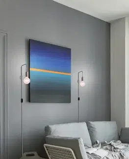 Šedá nástěnná lampa s kabelem Laren Ledea lampa