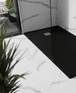 MEXEN Stone+ sprchová vanička obdélníková 160x100, černá 44701016