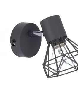 Nástěnná lampa Verve s jedním šedým drátem 1X40W E14