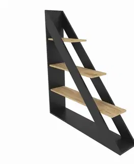 Knihovna Pisagor - Black, Oak