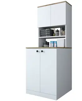 Skříň nad pračku Kira White and Walnut