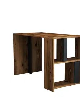 Psací stůl Lima - Walnut, Anthracite