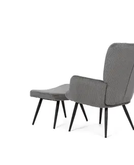 Relaxační křeslo s podnožkou L7285 GREY6, šedá