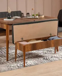 Lavice Vina Bench Anthracite, Walnut