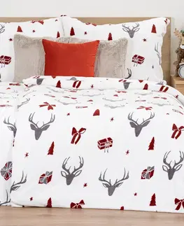 4Home Povlečení mikroflanel Stag & Bows, 140 x 220 cm, 70 x 90 cm