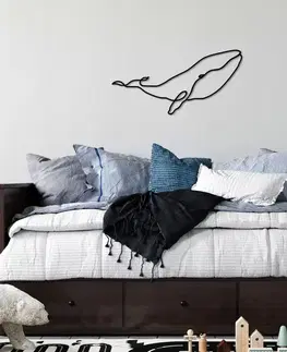 Dekorativní kovový doplněk na zeď Whale - M