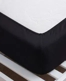 4Home Jersey prostěradlo MAKO černá, 70 x 140 cm