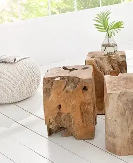 Estila Designový stylový stolek 45cm dřevo (1ks)