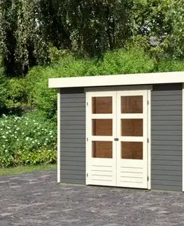 Dřevěný zahradní domek ASKOLA 5 s přístavkem 240 Lanitplast