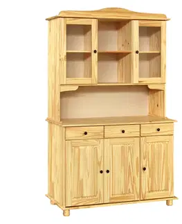 Příborník s nástavcem 3 dveře RUBI lak