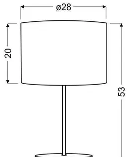 Šedá/chromová stolní lampa Manhattan