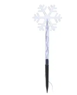 Solight LED zahradní osvětlení, sněhové vločky, 5ks, 15x LED, zapichovací, 3xAA