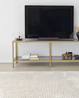 TV stolek Basic - Dark Grey, Gold