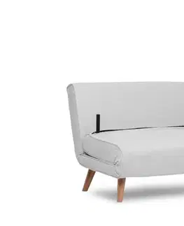Dvoumístná rozkládací pohovka Folde 2-Seater - Teddy Fabric - White