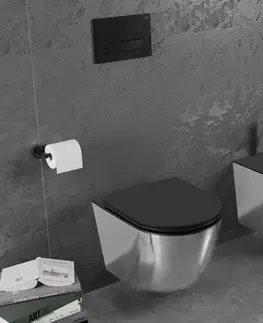MEXEN Lena bidet závěsný, černá mat/stříbrná 35224874