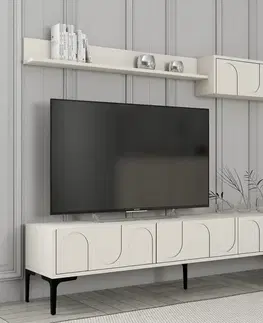 TV stěna / Sestava pod TV Lyon 2 - Cream, Black