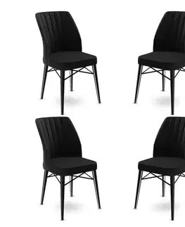 Sada židlí (4 kusy) Flex - Black