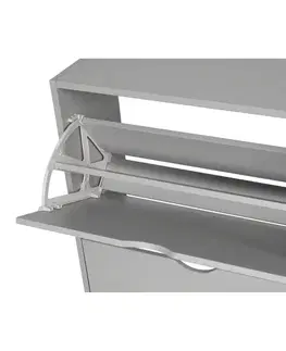 Výklopný botník POINT Slim 2, světle šedá