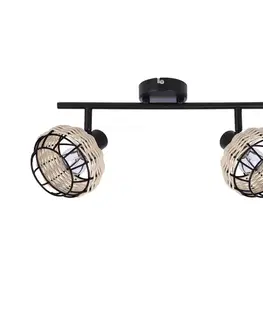 Juicy lampa sufitowa listwa czarny 2x40W E14 klosz czarny