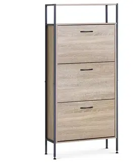 Botník s přihrádkami G1009 OAK, dub, 3 patra