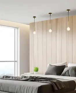 Závěsná lampa zlatá kovová 142 mm Dallas Ledea