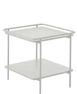 Estila Příruční stolek Koge, světle šedý kov, 45 cm