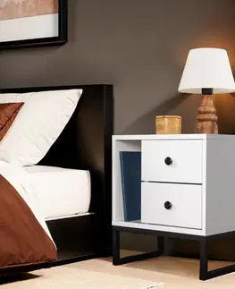 Noční stolek Glimmer White