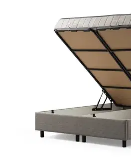 Rám dvoulůžkové postele s čelem Motya 150 x 200 - Light Grey