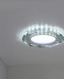 Stropní bodové světlo Ssp-25 Ch/Tr+Wh 8W LED 230V prstencové LED bílé - POSLEDNÍ KUSY